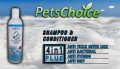 Pets Choice 4 in 1 Shampoo + Conditiner 150ml. 