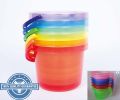 20 Liters Bucket with Mug 2 Pcs Bath Set Transparent Pure Plastic (Multicolour). 