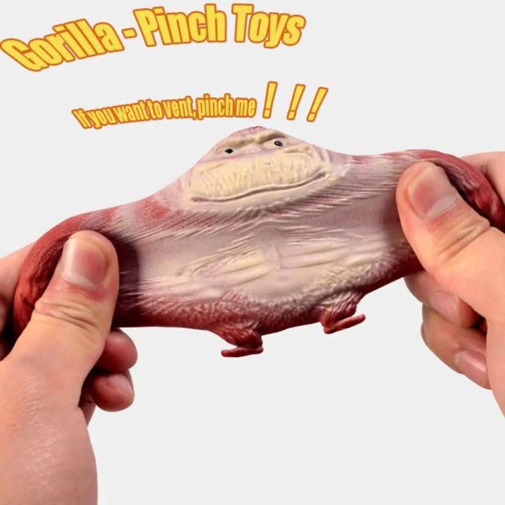 Funny Squeeze Toy Stress Relief Toys Kids Adults Stretch Squeezing Monkey Toy Elastic Soft Rubber Gorilla Vent Doll Wholesale
