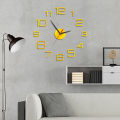 Modern Design Simple DIY Digital Clock Silent Wall Clock Room Living Decoration Punch-Free Wall Sticker Clock Home Wall Decor 1Set. 