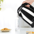 Portable stainless steel electric kettle for the kitchen. 