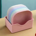 10 Pcs Plastic Plates With Stand, Multi-function Dish,Square Lightweight Wheat Straw Plates, Deep Dinner Dishes, Camping Dinnerware for Serving pasta fruit. 