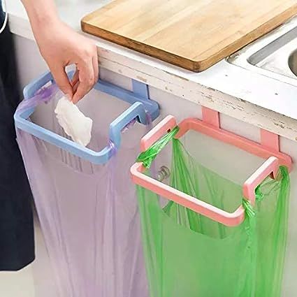 Hanging Trash Rack Storage Kitchen Garbage Bag Holder Hanging Kitchen Trash Rack Plastic Garbage Bag Holder, Dustbin, Towel Rack For Kitchen