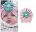 Baby Turban Hats Soft ribbed Knot Turban Headbands Fashion Cute Bow Head Wraps Newborn Hat For Baby Girls. 