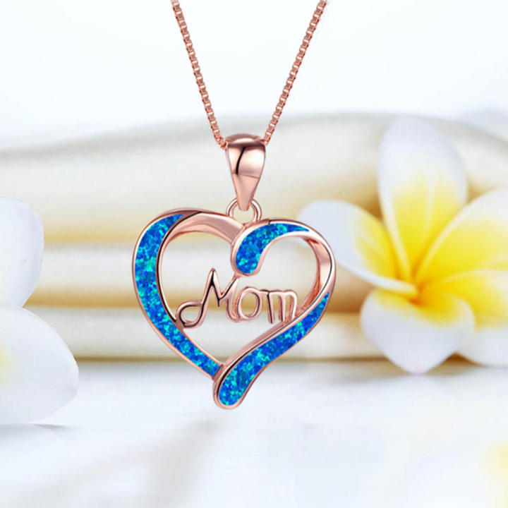 for Mom from Daughter Son, I Love You Mom Necklace Heart Pendant  Jewelry with Box Birthday Mothers Day Gifts for Women Mothers Necklace Gifts