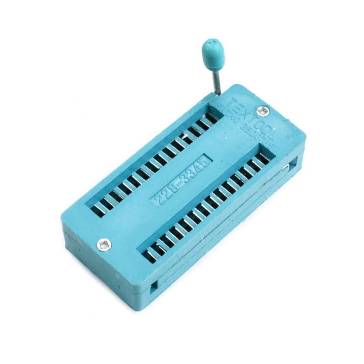Microcontroller Sockket 28pin Wide base Universal ZIF socket IC microcontroller socket IC base ...