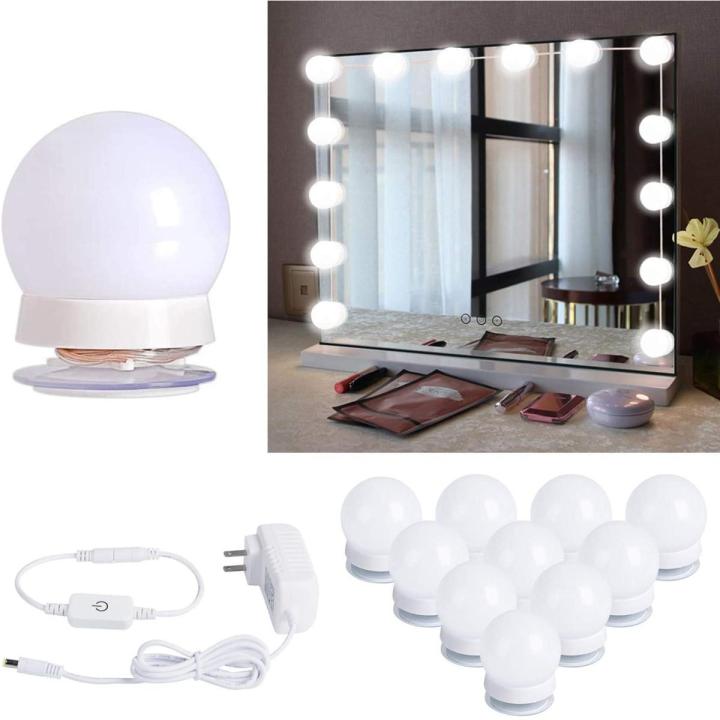 Super Bright Mirror Studio Glow 3 Mode Vanity Led Bulb White Off White Yellow With 10 Bulbs Daraz.pk