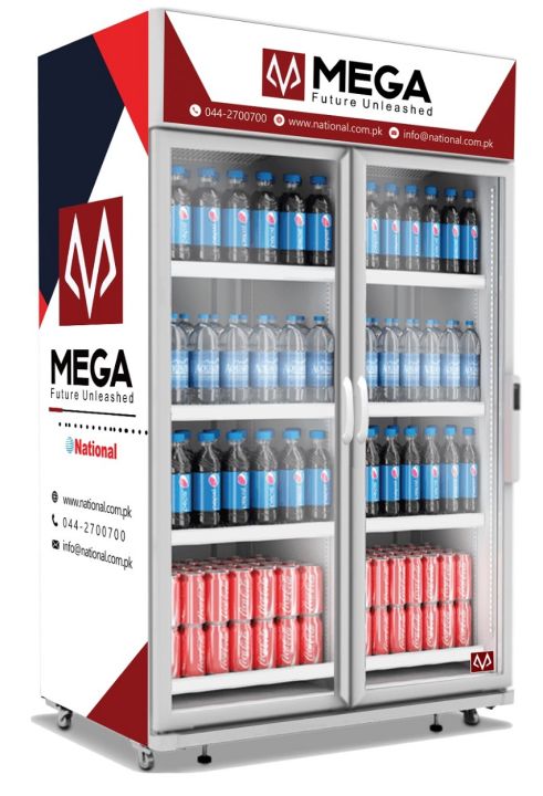 Mega 1000 Ltrs. Bottle Chiller Visi Cooler Can Beverage Refrigerator | Freestanding Ultra Cool Mini Drink Fridge