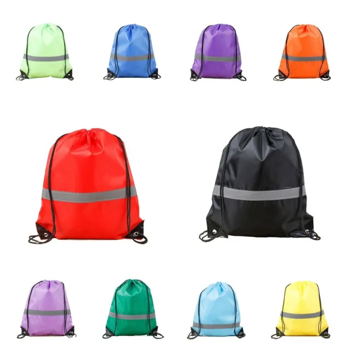 %E3%80%90Factory-direct%E3%80%91%20Simple%20Reflective%20Stripe%20Drawstring%20Gym%20Backpack%20210D%20Polyester%20Solid%20Color%20Nylon%20Sports%20Shoulder%20Bag%20Waterproof%20Portable%20Fitness%20Handbag%20Travel%20-%20Image%205