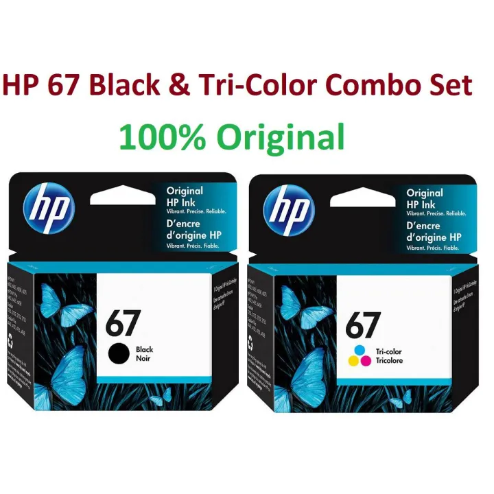 HP 67 Original Ink Cart tridges – Black & Color Combo Pack for HP ...