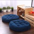 Breathable Rich Comfy Round Shape Floor Cushion Brown Blue Maroon. 