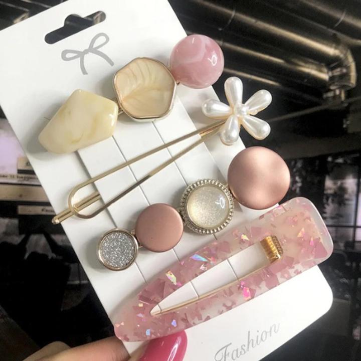 Trendy Hair Clips Set For Women - Korean Hairpins Hairclips - Hair Accessories - 4 Pieces
