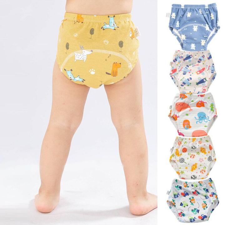 【HOT】 Newborn Training Pants Baby Shorts Solid Color Washable Underwear BABY Boy Girl Cloth Diapers Reusable Nappies Infant Panties