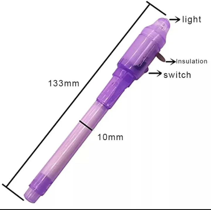 "Invisible%20Ink%20UV%20Magic%20Pen"%20"Secrets%20Revealed%20"Write%20pen%20-%20Image%203