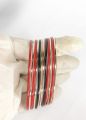 Metal Bangles  Black & red bangles set(12 bangles). 