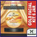 MALAMAH DR BLUSH ULTRA HD GLOW GOLD FACIAL KIT FOR FACE FRESHNESS, FRECKLES, ANTI WRINKLES AND DARK CIRCLES SPECIAL EDITION  6 JAR PACK 100G EACH. 