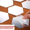12PCS Removable Acrylic Mirror Setting Hexagon Wall Sticker Decal Honeycomb Mirror for Home Living Room Bedroom Decor. 