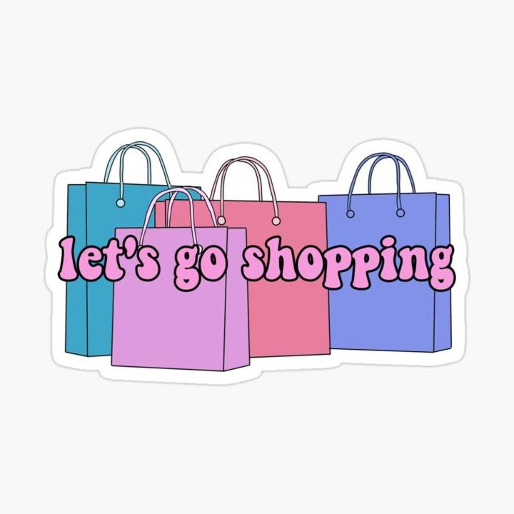 Shopping bag stickers pack of 1 3 X 2 inch