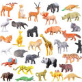 Complete pack High Quality Rubber Wild Animal Zoo Set with tree and track Toys For Kids & Boys. 