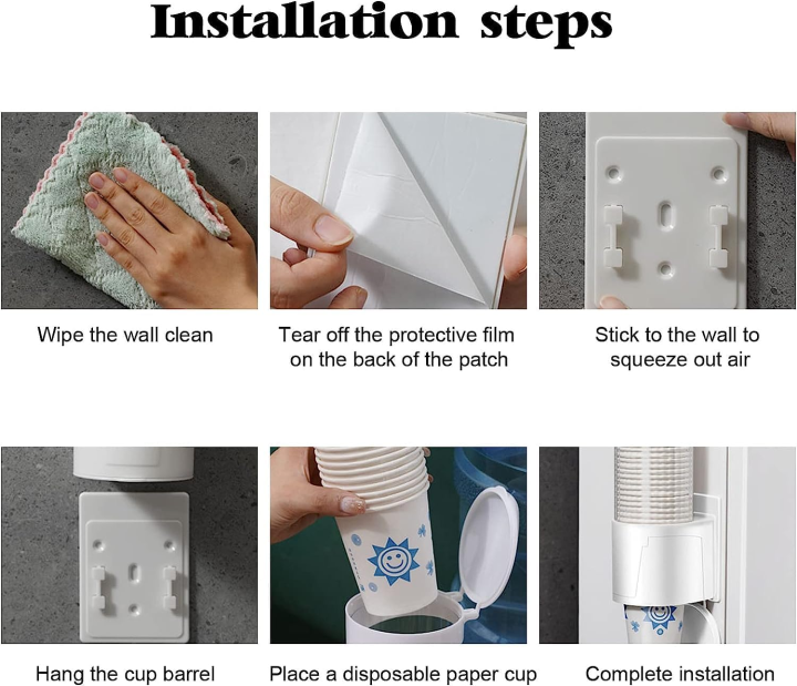 Paper%20Cup%20Dispenser%20Holder%20%7C%20Wall%20Mounted%20Plastic%20Drinking%20Water%20Cup%20Dispenser%20%7C%20Glass%20Dispenser%20Holder%20%7C%20Disposable%20Cup%20Holder%20Organizer%20%7C%20Sticker%20or%20Screw%20Plate%20Mountable%20,%20Plastic%20-%20Image%207