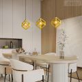 New Square Cube Hanging Light , Ceiling Light , Ceiling Lamp, Pendant Lamp, Pendant Light For Home, Office, TV Lounge, Bed Room, Led Light, Led Bulb, Filament Bulb (BULB NOT INCLUDED). 