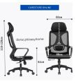 Office Chair Adjustable Computer Swivel Modern Ergonomic home Chair Fabric Mesh Chair with Back Support Arms and Wheels for Home Work and Students Study Black. 
