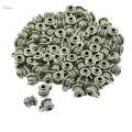 50 pcs Jewelry Hanger Dangle Charm Pendants Spacer Beads with Loop Silver. 