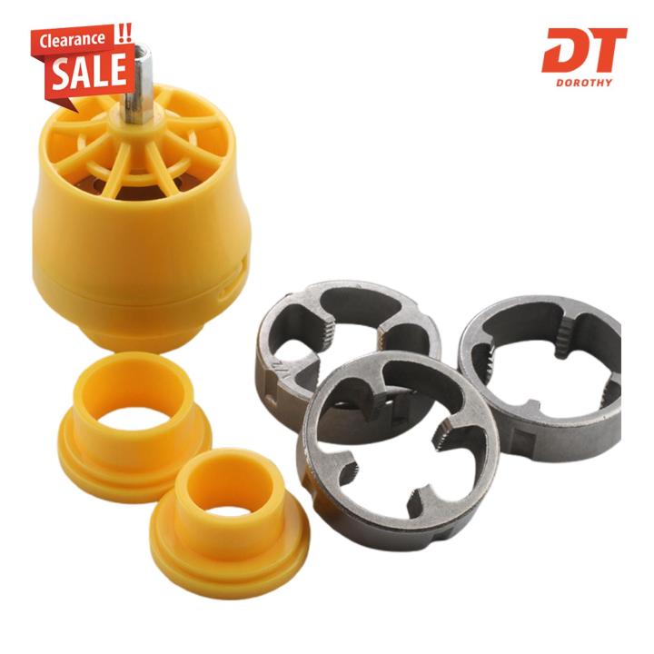 DT(Clearance price) Thread Maker Tool High Strength Pvc Pipe Threader Tool Kit for Easy Plumbing Simple Installation Durable Die Set Buyers' Choice Pipe Round Die Set