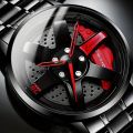 1pc Men's Wheel Sports Car Tire Shaped Watch, Student Fully Automatic Quartz Watch, Ideal choice for Gifts. 