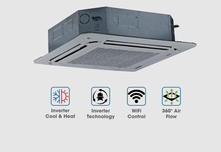 Ceiling Cassette Air Conditioner 2 Ton  Hitachi Ceiling Cassette AC Ceiling Cassette 2 Ton Hitachi Ceiling Mounted AC Air Conditioner Cassette Split cassette AC 2 Ton AC Hitachi Energy-efficient ceiling AC eco-friendly R-410A refrigerant