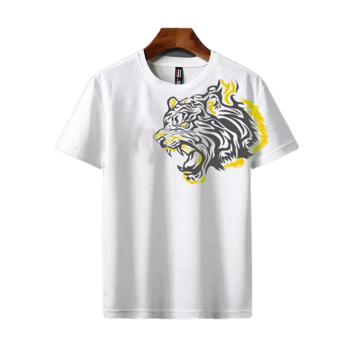 Tiger T Shirt for Men & boy New Summer collection in stylish printed round neck half sleeves