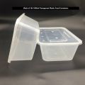 (Pack of 10) 1000ml Transparent Plastic Food Containers | Reusable Storage Boxes | Freezer & Microwave Safe for Takeaway and Meal Prep. 