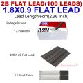200Pcs/Box Flat Lead 2B 1.8 mm Holder Pen Mechanical Pencil for Draft Drawing Art Sketching Calligraphy Marking Lead School Straggle Steipos. 