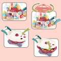 Sweet Candy Shopping Cart Battery Operated Ice Cream Trolley Set Pretend Play toy for Kids. 