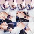 New Laxurius Looking 2023 Magnet Buckle Starry sky Quartz Watches For Girls & Women - Magnetic Chain Belt Analog Watch. 