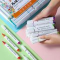 Acrylic Marker Set - 12/24/36/48 Colors Non-Toxic Art Pens for Graffiti, DIY Crafts & School Projects - Versatile Markers for Fabric, Glass, Paper, and More. 