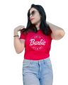 Womens barbie T Shirt 0.4 for all age Pink color. 
