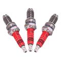 3pcs D8TC 3 Electrode Spark Plug, Racing Spark Plug with 3 Electrode for CG 125 150 200cc CF250 Motorcycle Scooter ATV Quads. 
