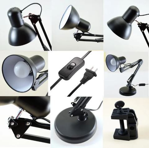 Black%20%20Colour%20Adjustable%20Aesthetic%20%20Study%20Table%20Desk%20Lamp%20%202ft%20Flexible%20Metal%20Swing%20Arm%20360%20rotation%20E27%20eye%20protection%20Decoration%20Simple%20Modern%20Ornaments%20Creative%20Bedroom%20Bedside%20Study%20Office%20Bedroom%20Reading%20Lamp%20with%20Heave%20Base%20-%20Image%207