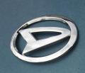 Daihatsu MIRA Steering Logo - Silver Chrome Monogram Badge Emblem. 