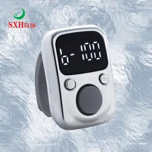 Rechargeable Digital Finger Counter SXH 5136 Original LCD Electronic Light Number Hand Tally Counter Timer Decompression zikr counter Smart Tally Counter Ring - AND SXH5136(PSL311)