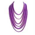 New Statement Seven Layers Beaded Necklace, Multi Strands Hand Making Necklace, Elena Wong Fashion Jewelry. 