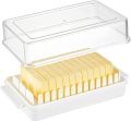 Butter Dish with Lid Plastic Butter Dish, Butter Divider, Auxiliary Butter Chopping Box, Butter Box Cheese Keeper for Fridge, Butter Dish with Lid Plastic Butter Dish, Butter Box Cheese Keeper for Fridge. 