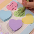 120 Sheets Heart-Shaped Post-It Note 50*43mm Cute Sticky Note School Stationery Supplies Office Tool. 