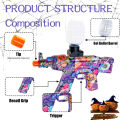 Rechargeable Electric New Gel Blaster Purple AK-47 Toygun For Kids. 
