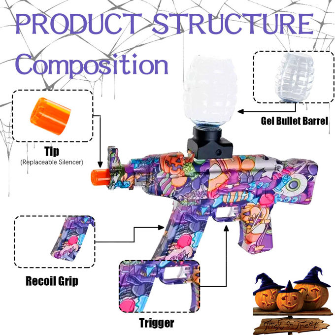 Rechargeable Electric New Gel Blaster Purple AK-47 Toygun For Kids