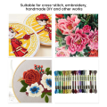 38Pcs Metallic Embroidery Skein Threads Multi-Color Embroidery Floss Glitter Embroidery Thread Cross-Stitch Thread. 