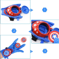 CAPTAIN AMERICA HAND LAUNCHER DISK SHOOTER WITH GLOVES. 