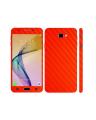 Samsung Galaxy J7 Prime Orange Carbon Fiber Texture Mobile Skin. 