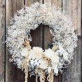 100g Dried Baby's Breath Flowers Bouquet White Dry Flowers Bulk,Real Natural Gypsophila Branches for Wedding, DIY Wreath Floral. 